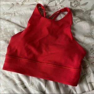 Lululemon high neck long line ribbed energy bra